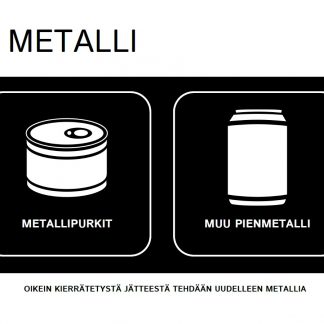 Jätetarra Metalli A6, suomi UUSI, koko A6