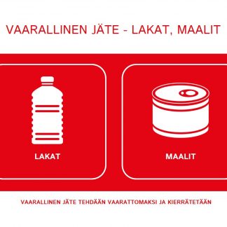 Jätetarra VJ-Lakat Maalit A6, suomi UUSI Koko A6