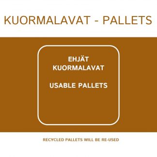 Jätetarra Kuormalavat A6, suomi/englanti UUSI