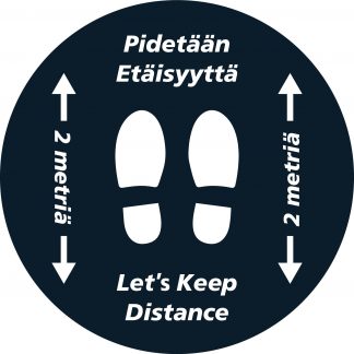 Pidetään etäisyyttä -lattiatarra halk=400mm