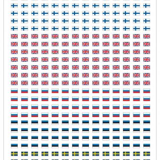 ISS Lipputarrat arkilla 364 tarraa/arkki, tarrat 9