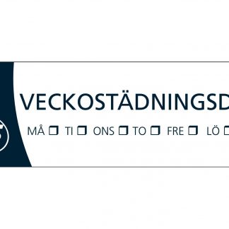 *ISS VECKOSTÄDNINGSDAG-tarra 80x26 mm