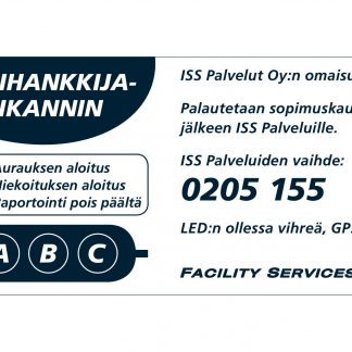 Alihankkijapaikannin -tarra 105x55mm