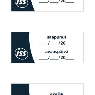 Kemikaalin saapumistarra 70x30mm, 1250kpl tarraa/r