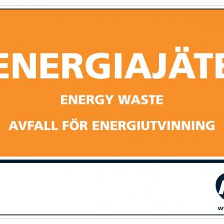 Jätetarra ENERGIAJÄTE A4, ei ohjetta