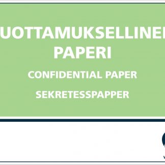 *Jätetarra LUOTTAMUKSELL PAPERI 148x105 mm (ei ohj