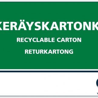 *Jätetarra KERÄYSKARTONKI 148x105 mm (ei ohj)