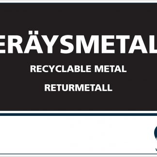 *Jätetarra KERÄYSMETALLI 148x105 mm (ei ohjeistust