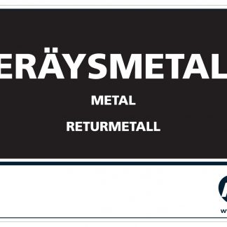 Jätetarra KERÄYSMETALLI A4, ei ohjetta