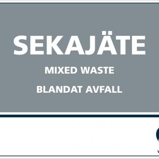 *Jätetarra SEKAJÄTE 148x105 mm (ei ohjeistusta)
