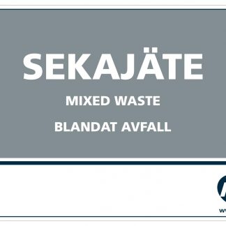 Jätetarra SEKAJÄTE A4, ei ohjetta