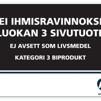 Jätetarra EI IHMISRAV LUOKAN 3 SIVUTUOTE, A4, ei o