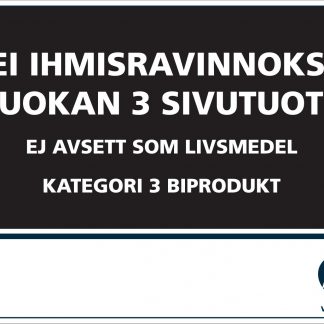 *Jätetarra EI IHMISRAV 148x105 mm, Luokan 3 sivutu