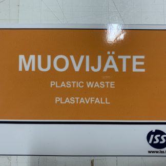 *Jätetarra MUOVIJÄTE 148x105 mm (ei ohj)