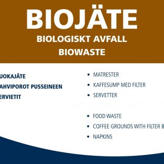 *Jätetarra BIOJÄTE 297x210 mm, ohjeellinen