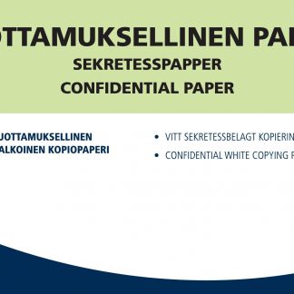 *Jätetarra LUOTTAMUKS. PAPERI 297x210 mm, ohjeelli