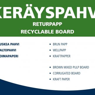 *Jätetarra KERÄYSPAHVI 297x210 mm, ohjeellinen