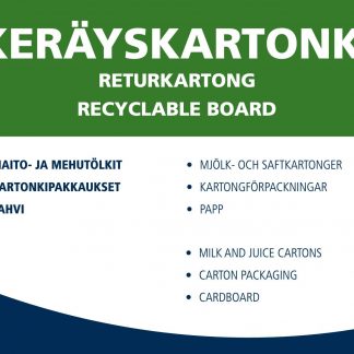 *Jätetarra KERÄYSKARTONKI 297x210 mm, ohjeellinen