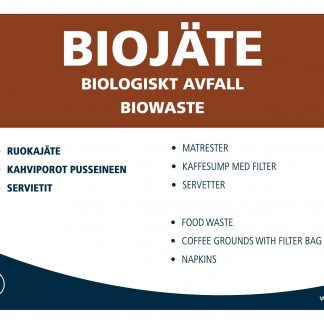 Jätetarra BIOJÄTE 148x105 mm, ohjeellinen