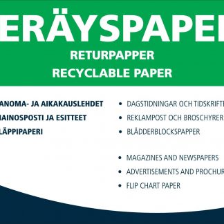 *Jätetarra KERÄYSPAPERI 148x105 mm, ohjeellinen