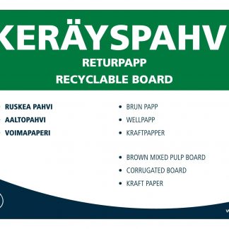 Jätetarra KERÄYSPAHVI 148x105 mm, ohjeellinen