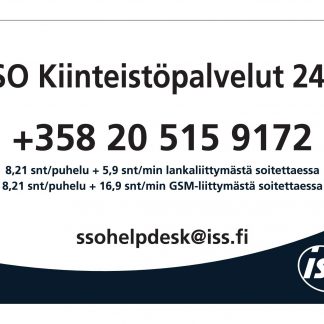 SSO Kiinteistöpalvelut -tarra 100x70mm