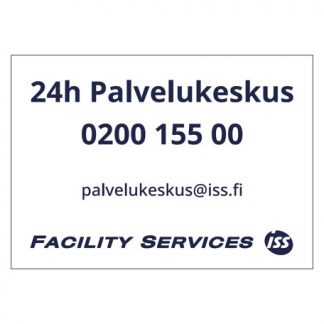 24h Palvelukeskus -tarra, versio 1 103x73 mm 2-puo