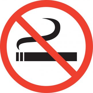 *Tupakointi kielletty -tarra Halk.100 mm (6 tarraa