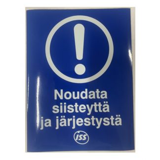 *Tarra Noudata siisteyttä ja järjestystä, 200x150