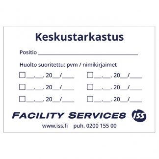 KESKUSTARKASTUS -tarra 100x70mm