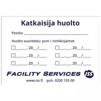 KATKAISIJAHUOLTO tarra 100x70mm