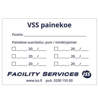 VSS PAINEKOE tarra 100x70mm