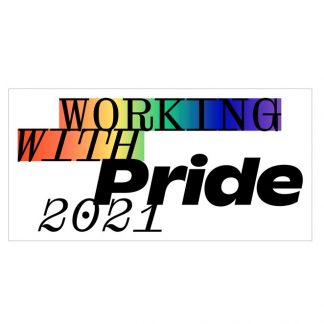Working with pride -tarra, 250x125mm